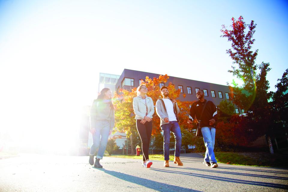 students outside viu